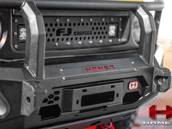 King Series Plus Bull Bar for Toyota FJ Cruiser (2011–2016) by Hamer 4x4 – Heavy-Duty Steel Front Bull Bar with Winch Compatibility, Factory Sensor Support and LED Lights