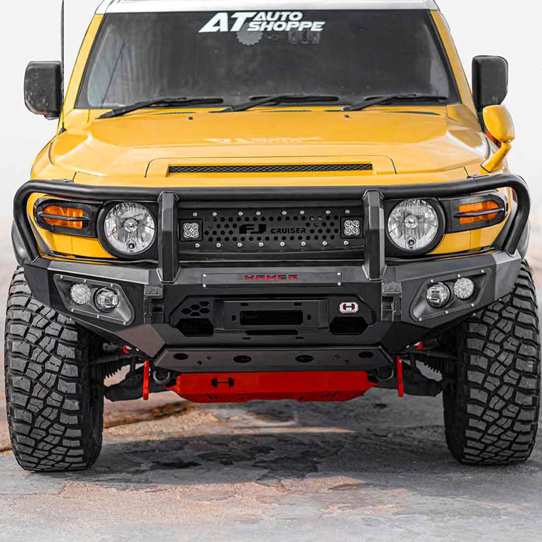 King Series Plus Bull Bar for Toyota FJ Cruiser (2011–2016) by Hamer 4x4 – Heavy-Duty Steel Front Bull Bar with Winch Compatibility, Factory Sensor Support and LED Lights