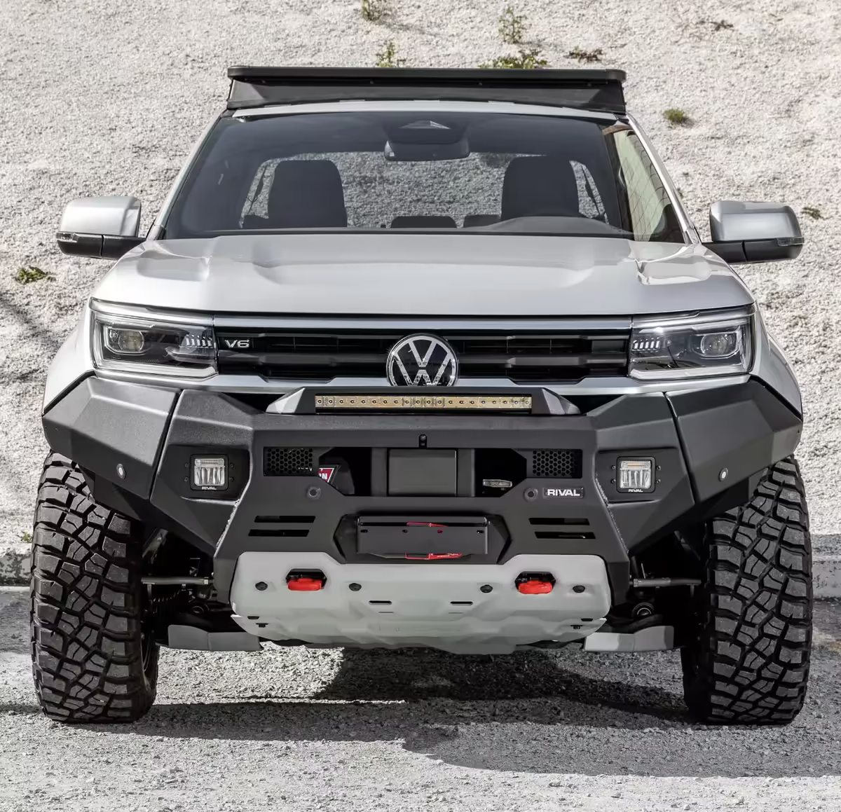 Aluminium Front Bar – VW Amarok 2023 – Present, includes RIVAL Fog Lights (Set of 2)