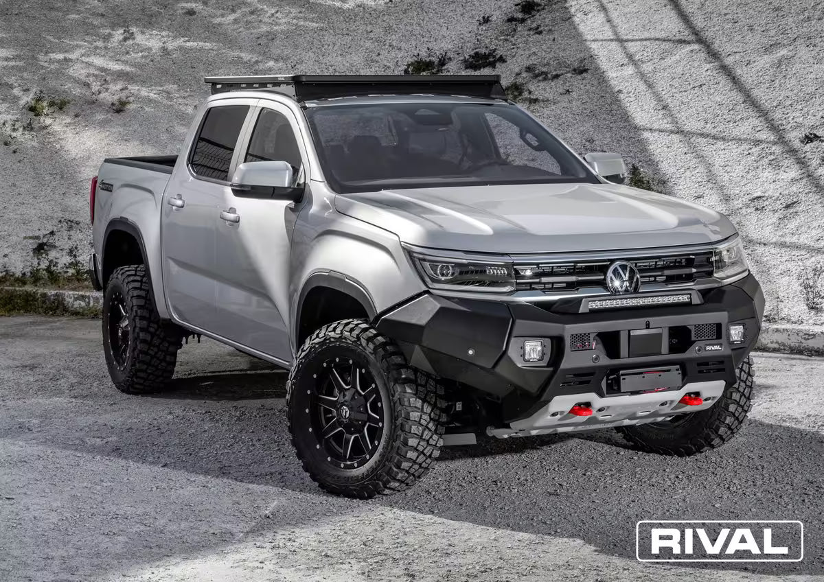 Aluminium Front Bar – VW Amarok 2023 – Present, includes RIVAL Fog Lights (Set of 2)