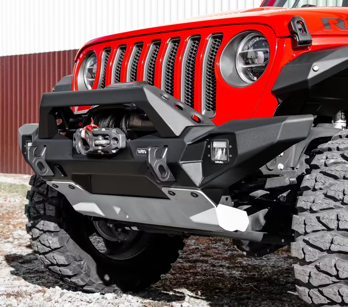 Aluminum Front Bar - Jeep Wrangler 2007-On / Gladiator 2020-On (Includes RIVAL LED Fog Lights)