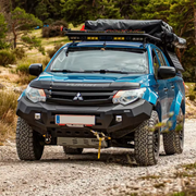 Mitsubishi Triton MQ 2015-2019 Aluminum Front Bar with RIVAL Fog Lights Set of 2