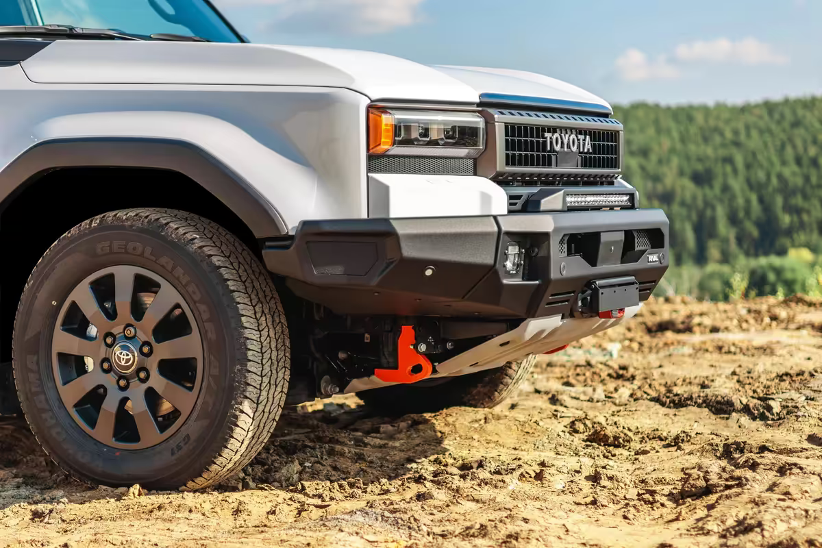 Toyota Land Cruiser LC 250 Prado 2024-On Aluminum Front Bar with RIVAL LED Fog Lights Set of 2 Guard