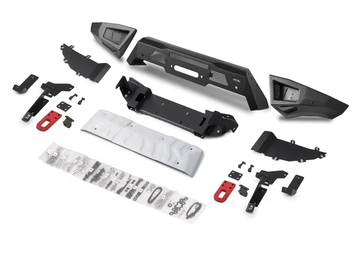 Aluminum Front Bar – Toyota LC300 2021-On (Incl. GR Sport), includes RIVAL FOG lights (Set of 2)