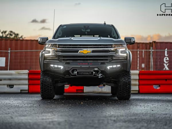 Hamer Atlas Series bull bar installed on Chevrolet Silverado 1500 LTZ 2020–2022