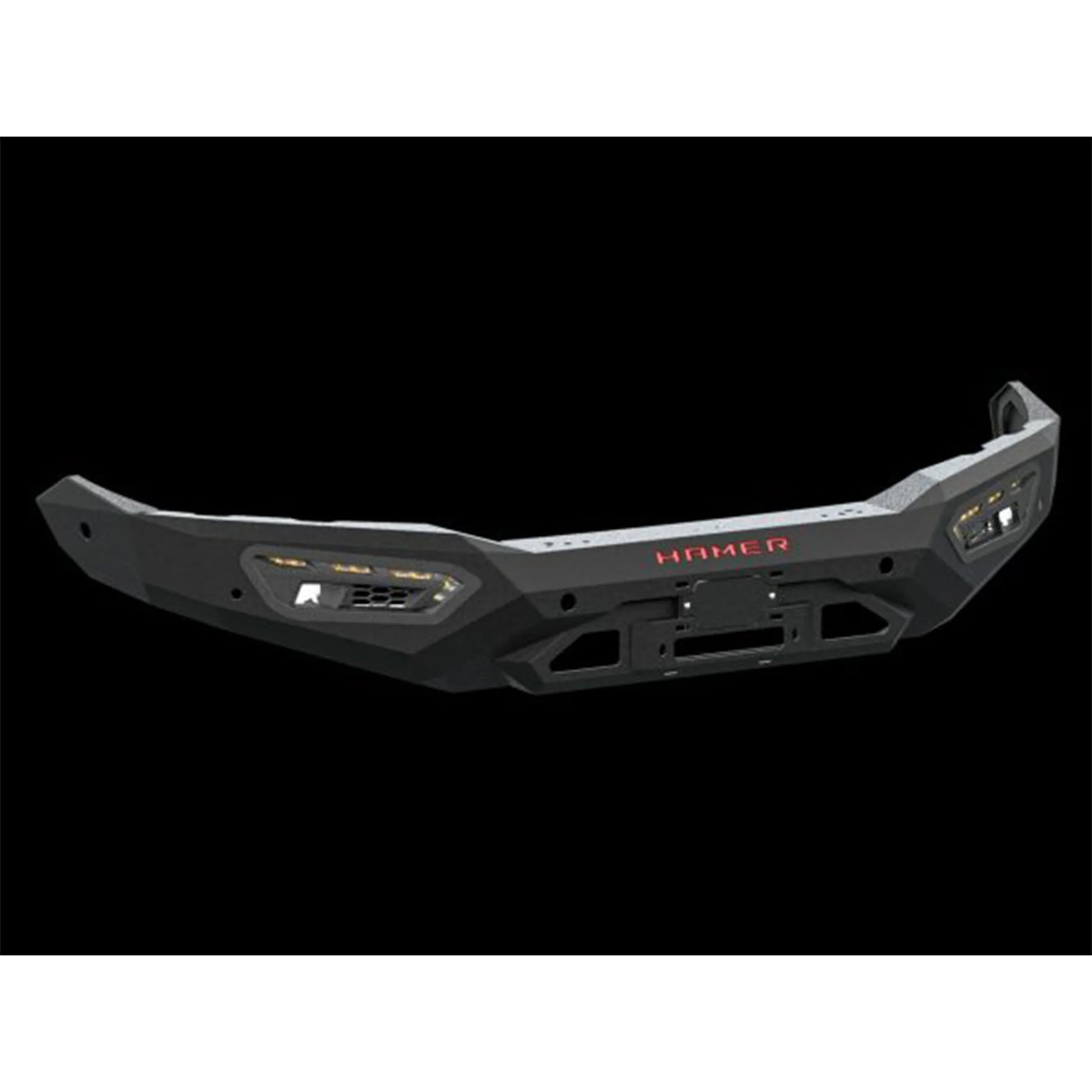 Product-only view of Atlas Series Bull Bar in matte black for Ford Ranger (2022–Present) by Elevated 4x4 Australia, showing 3 mm steel, LED lighting, winch-ready full bumper design, and off-road durability.