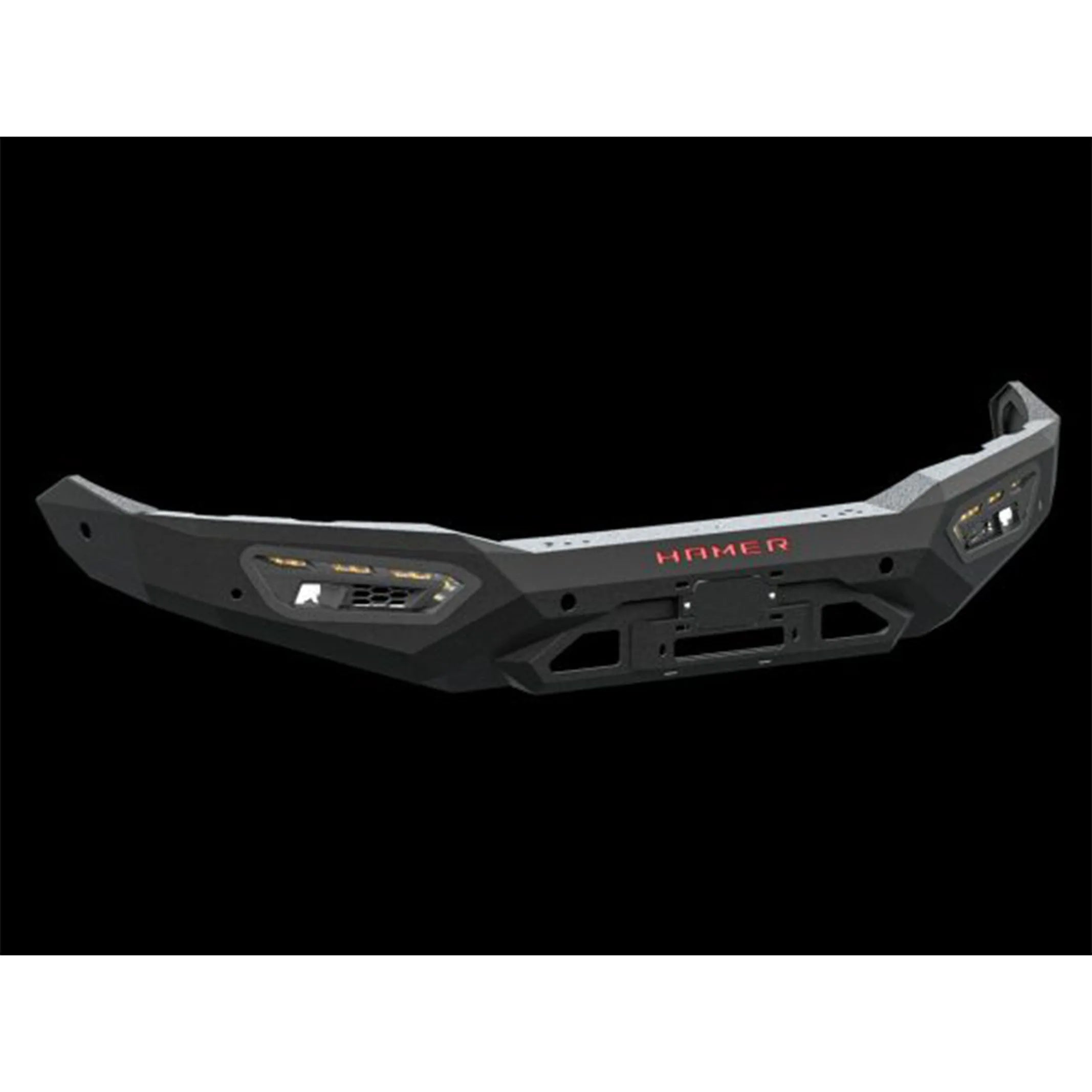 Product-only view of Atlas Series Bull Bar in matte black for Ford Ranger (2022–Present) by Elevated 4x4 Australia, showing 3 mm steel, LED lighting, winch-ready full bumper design, and off-road durability.