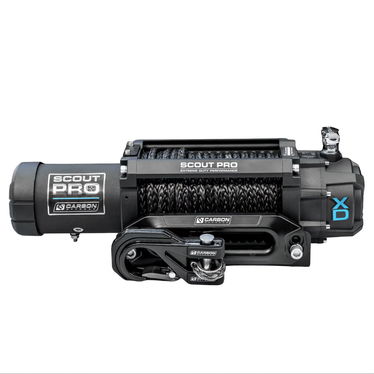 Carbon Scout Pro 15000lb Winch V3 – Black 4WD Recovery Winch