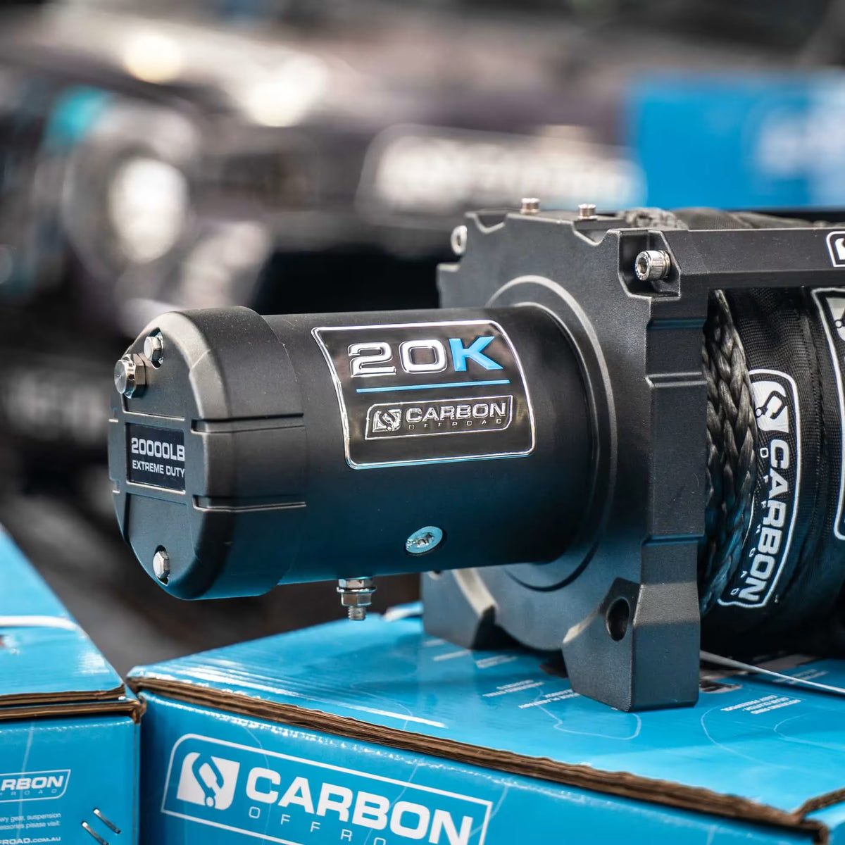 Carbon Scout Pro 20000lb Extreme Duty Truck Winch 24V