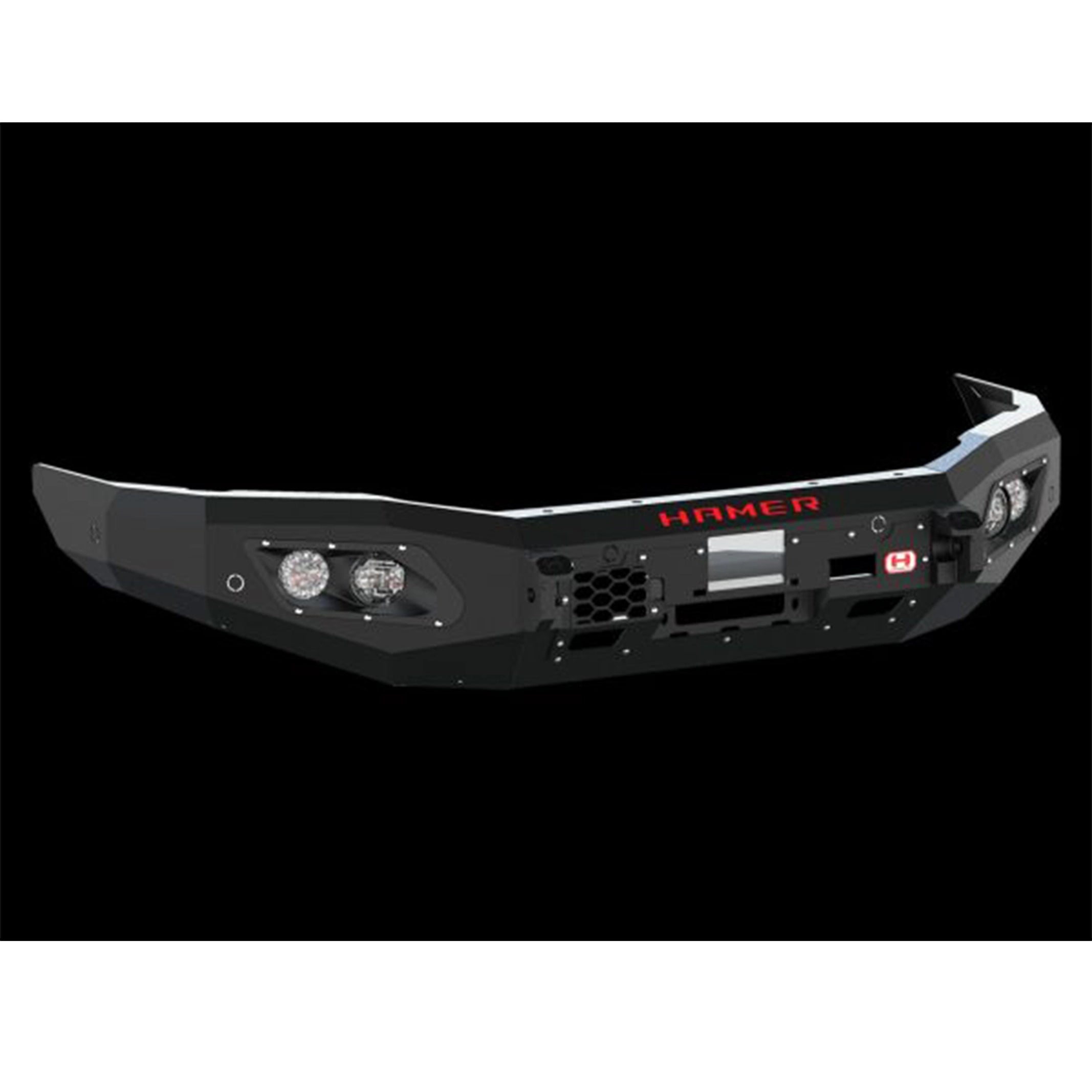 product front view hamer king series bull bar to suit holden colorado matte black steel adr compliant elevated 4x4