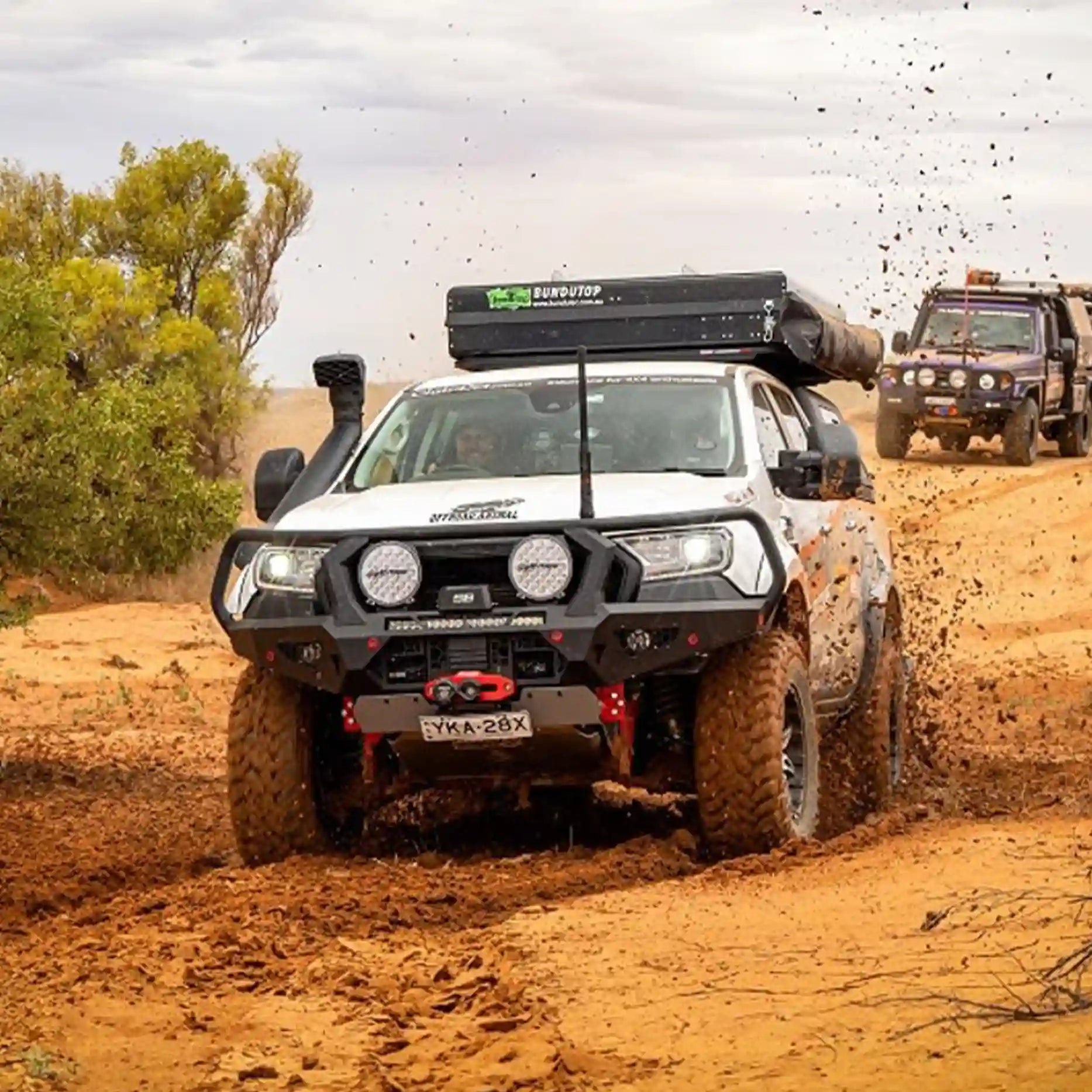 Close-up detail of the Offroad Animal Toro Bull Bar’s airflow vents, hi-lift jacking points, and rugged powder-coated finish. This premium bull bar, available from Elevated 4x4, is built for strength and performance, ensuring your Ford Ranger PX stays protected and stylish across Australia’s toughest off-road trails.