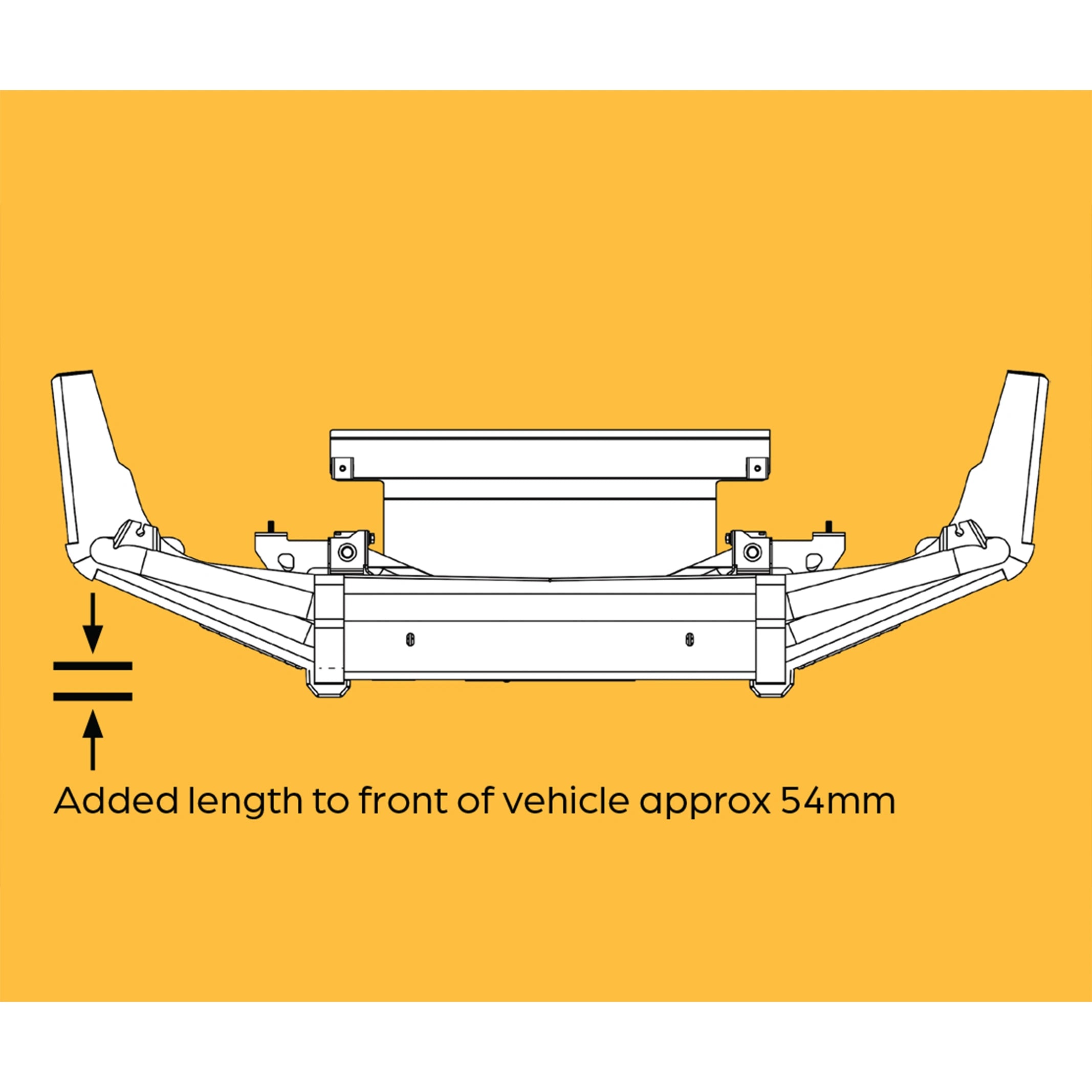product top view oxley bull bar to suit toyota landcruiser 79 series single cab 2024 strong steel construction elevated 4x4