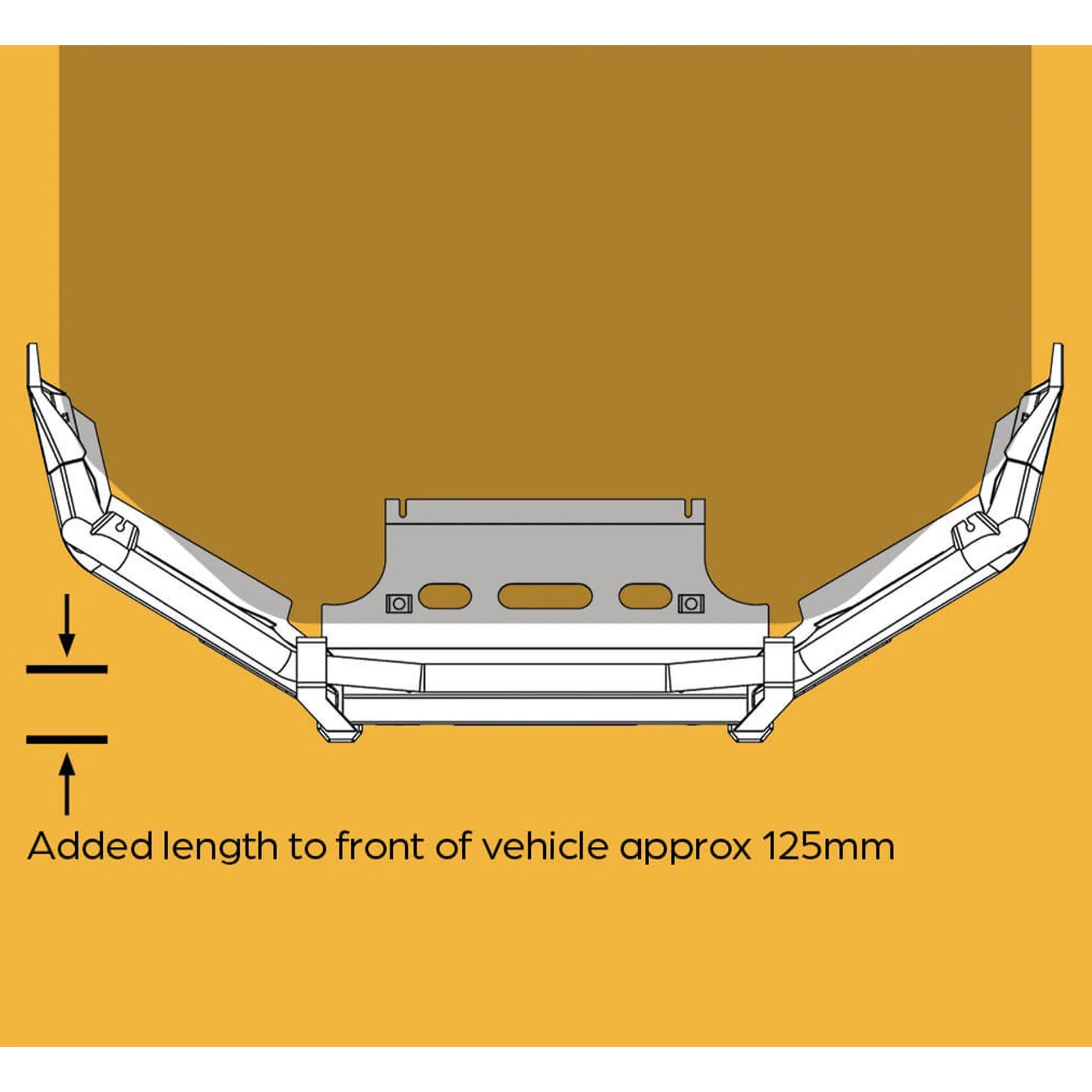 top view oxley bull bar for isuzu dmax strong steel construction with durable powder coated finish elevated 4x4