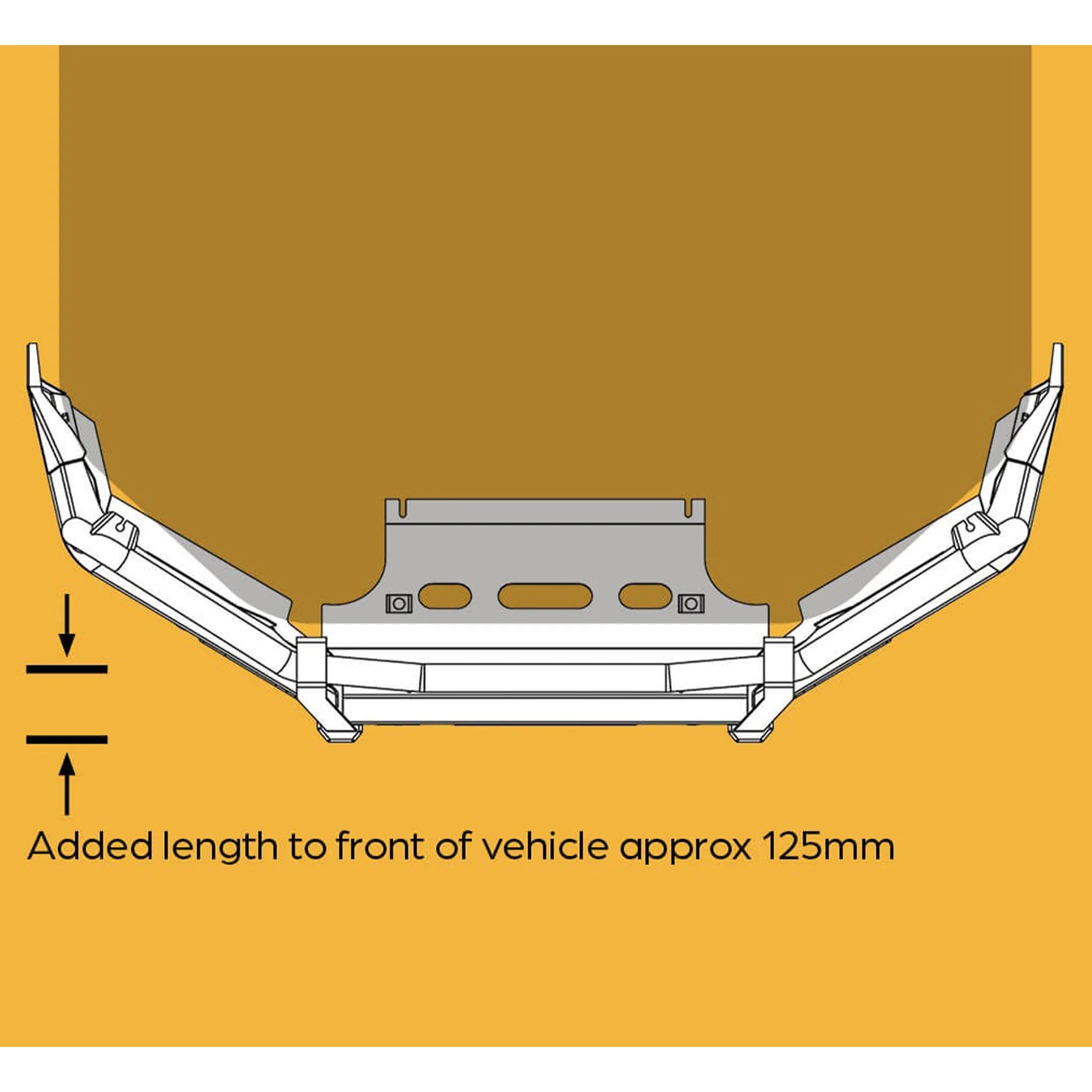 top view oxley bull bar for isuzu dmax strong steel construction with durable powder coated finish elevated 4x4