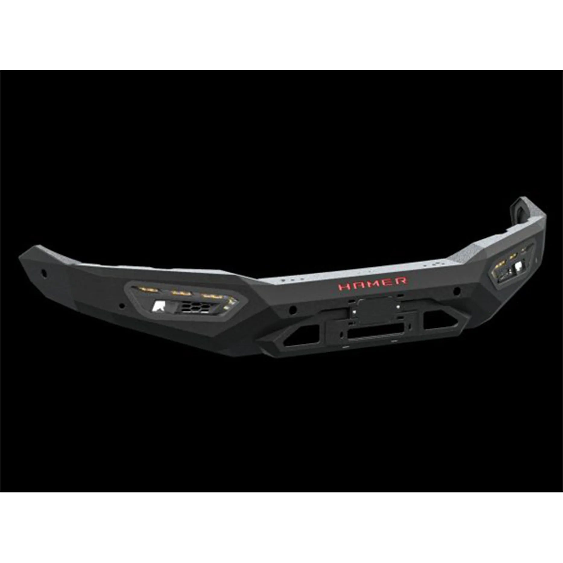 Standalone product image of Atlas Series Bull Bar for Isuzu D-Max 2024, constructed from high-grade 3 mm steel plate with recovery points, number plate flip, and E-Mark certified LED lighting system.